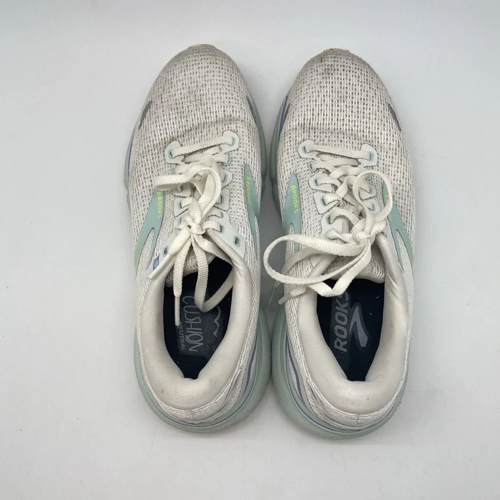Brooks Sneakers Womens 8.5 B Ghost 15 1203801B130‎ White Running Athletic Shoes